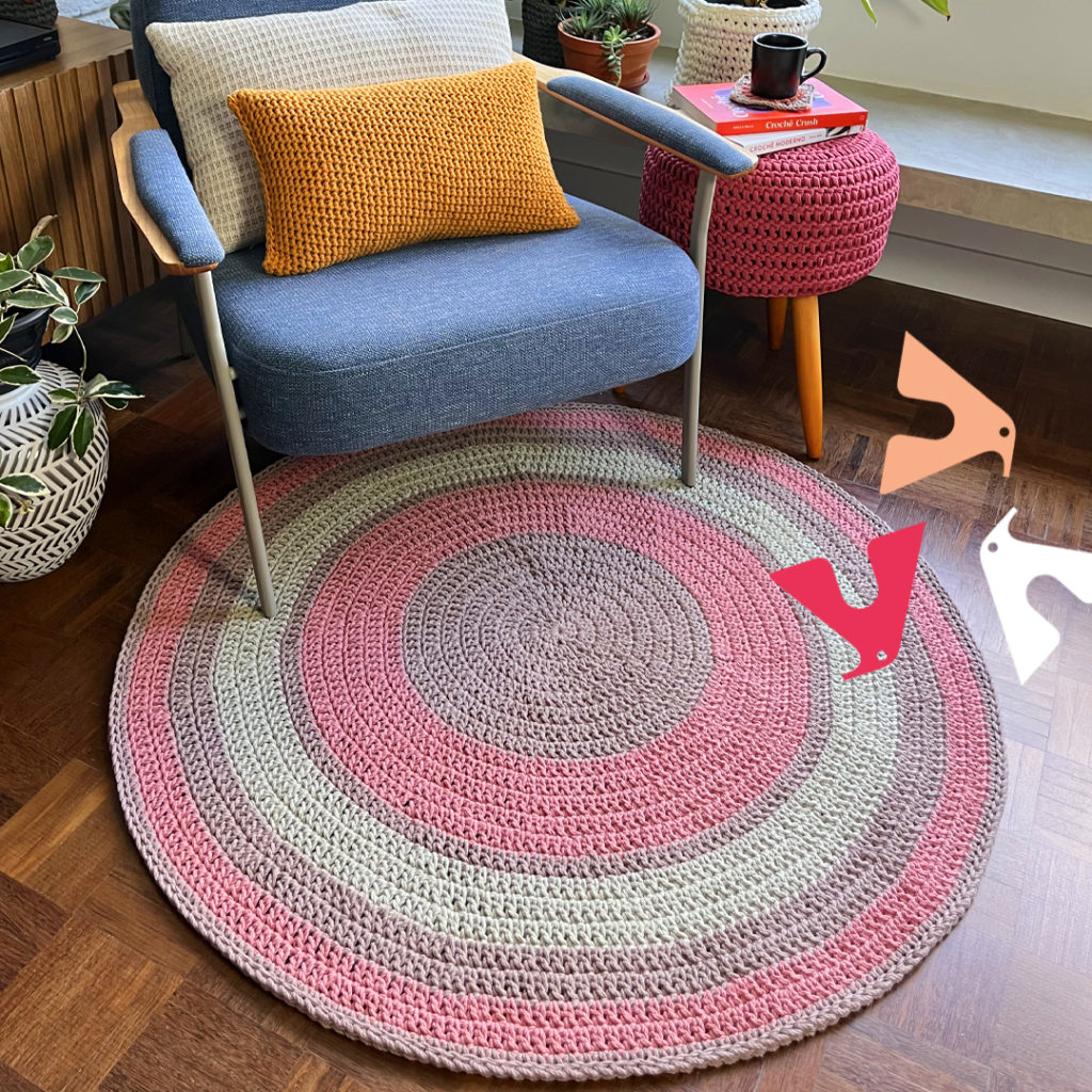 Tapetes Redondos de Crochê: Versatilidade e Charme Que Surpreendem - inspiração 1