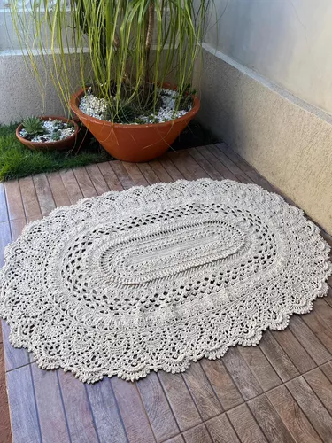 Tapetes Geométricos de Crochê: Modernidade e Design Que Ditam Tendência - inspiração 1