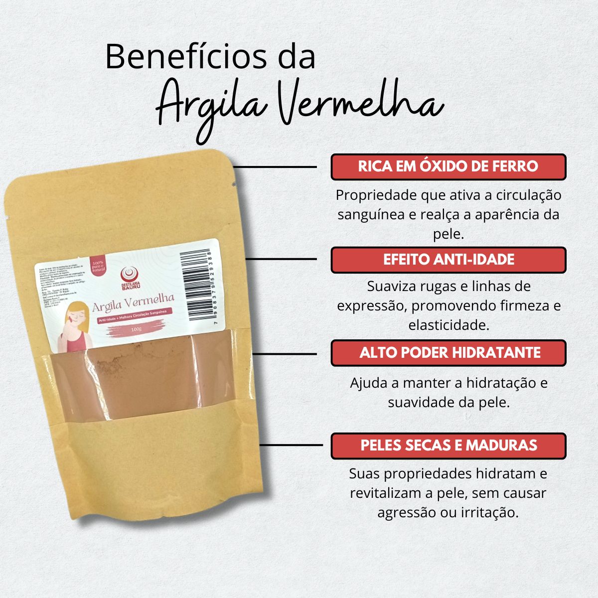 Benefícios da argila vermelha para a pele: hidratação profunda - inspiração 1