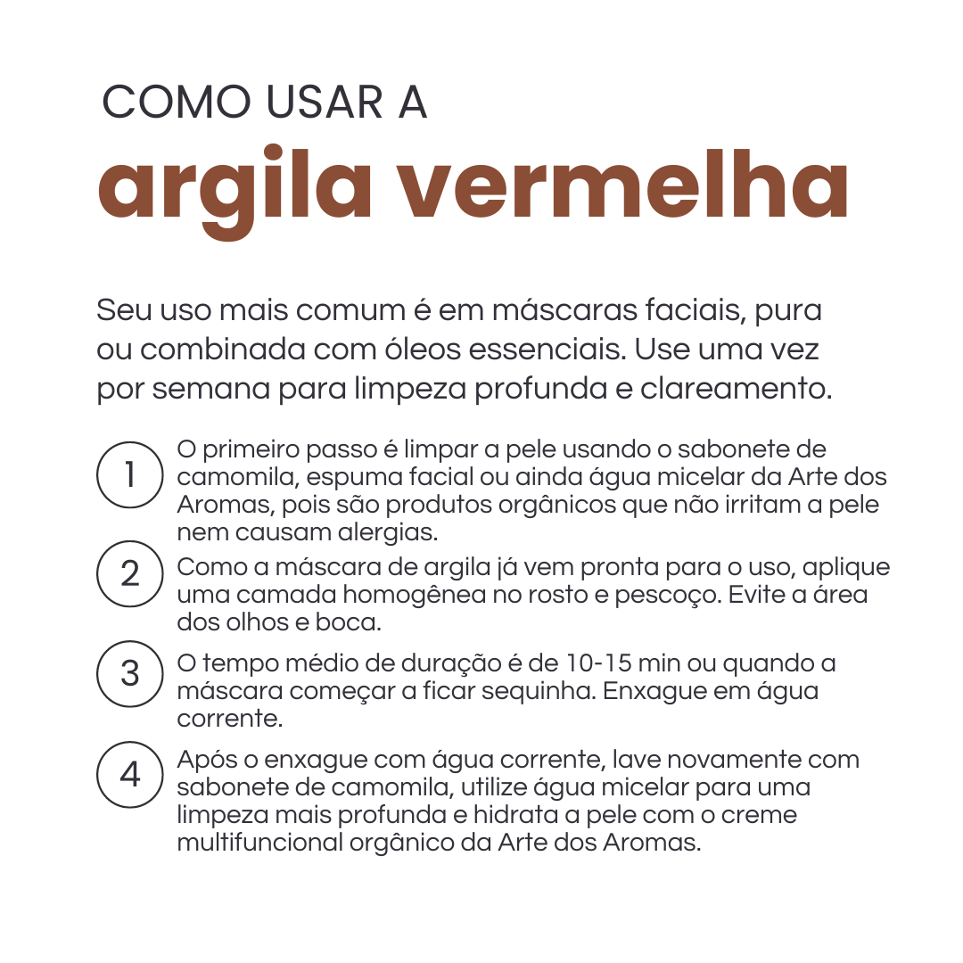 A ação calmante e anti-inflamatória da argila vermelha - inspiração 2