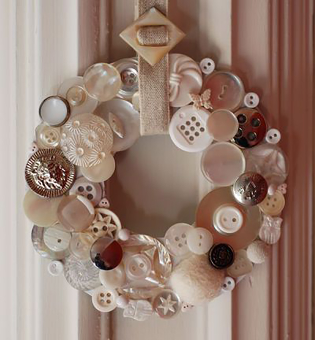 Quadros e Painéis: Pinturas Feitas de Botões - inspiração 2