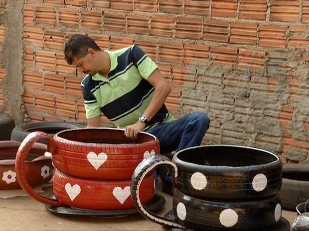 Pisos e Caminhos: Dê um Novo Uso para Pneus em Áreas Externas - inspiração 2