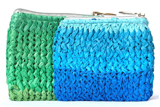 Técnicas básicas de tecelagem com tiras plásticas - inspiração 1