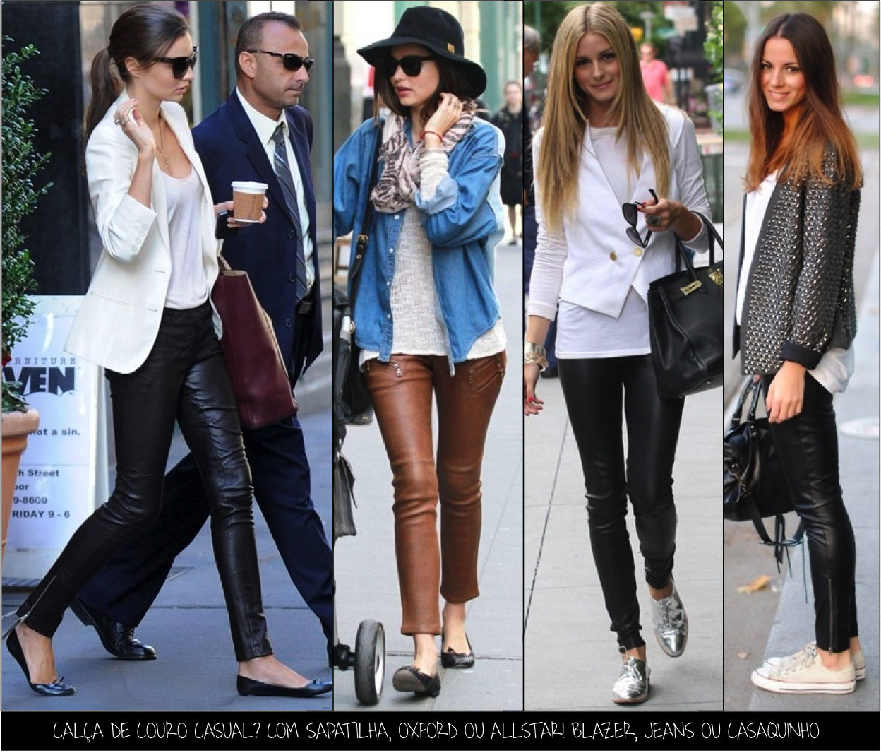 O Contraste Perfeito: Calça de Couro com Peças Delicadas e Fluidas - inspiração 1