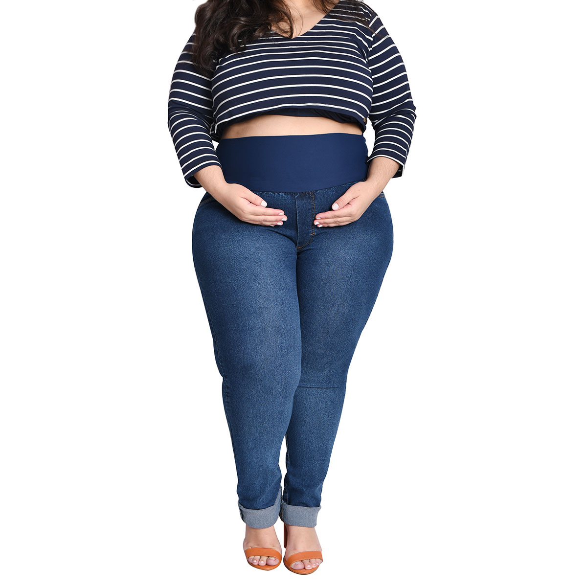 A Magia da Calça de Cintura Alta com Faixa Elástica: Conforto que Abraça - inspiração 2