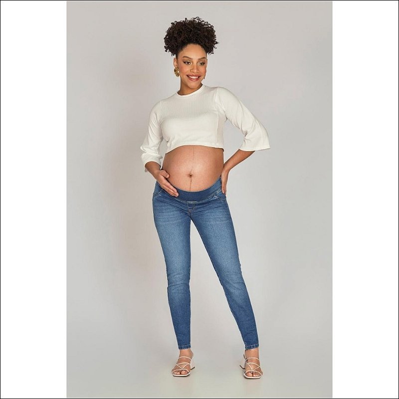 Jeans de Gestante: O Equilíbrio Perfeito Entre Moda e Bem-Estar - inspiração 1