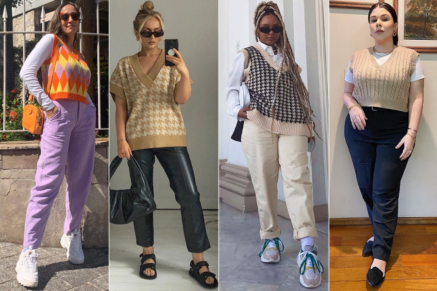 Toque Boho Chic: Colete de Tricô com Peças Fluidas - inspiração 2