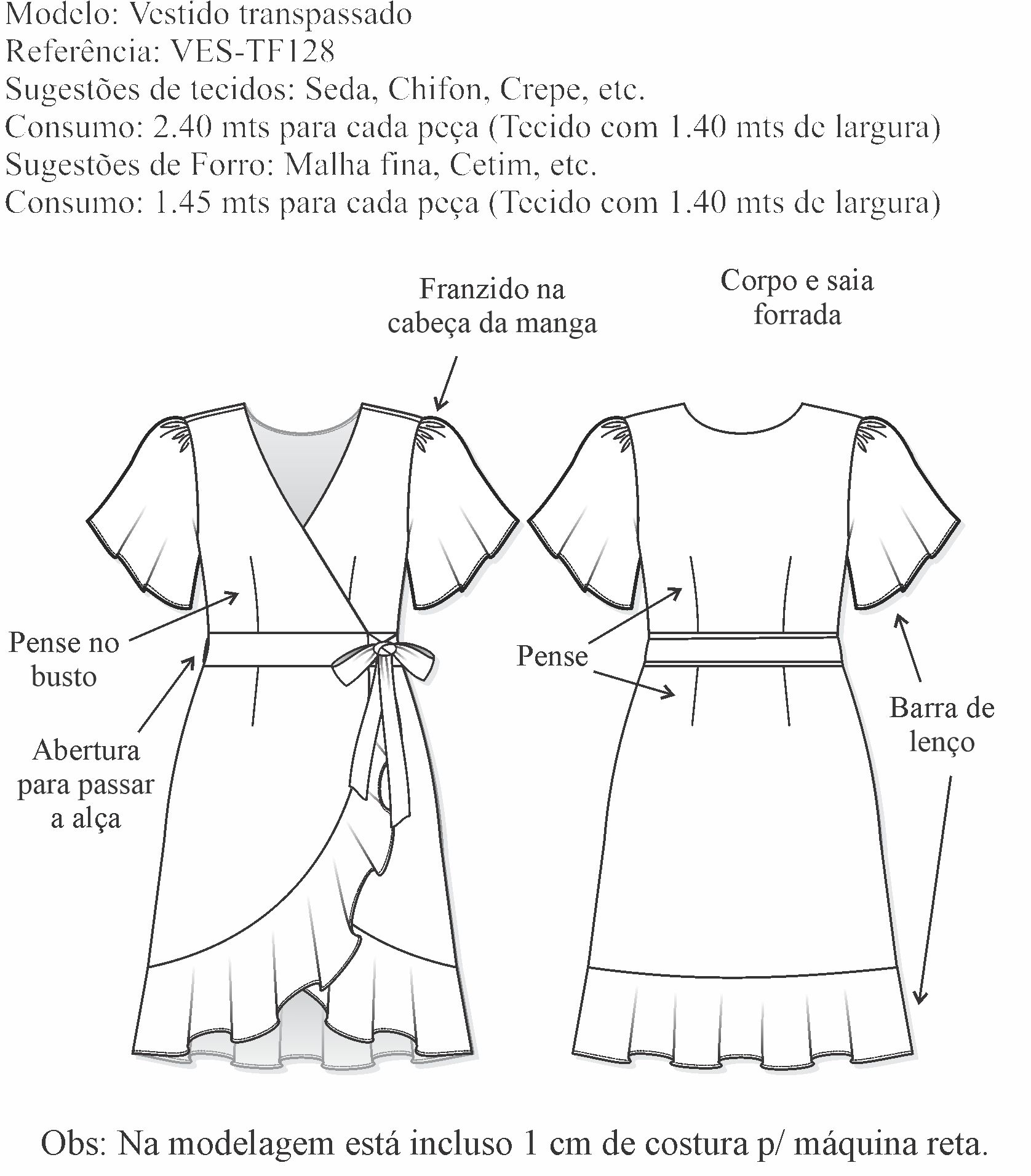 Traçando o Molde Base: A Estrutura do Seu Vestido - inspiração 1