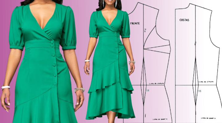 Traçando o Molde Base: A Estrutura do Seu Vestido - inspiração 2