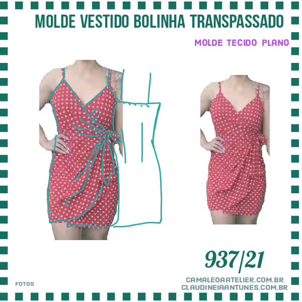 Adaptando o Molde para o Estilo Transpassado - inspiração 2