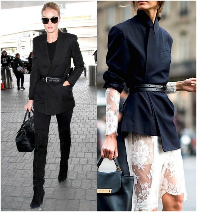 Blazers de Diferentes Caimentos e Como o Cinto Interage - inspiração 1