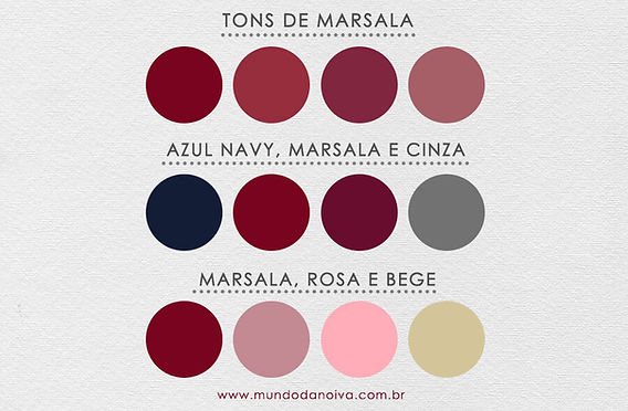 Toques de Luz: Marsala com Dourado e Cobre - inspiração 2