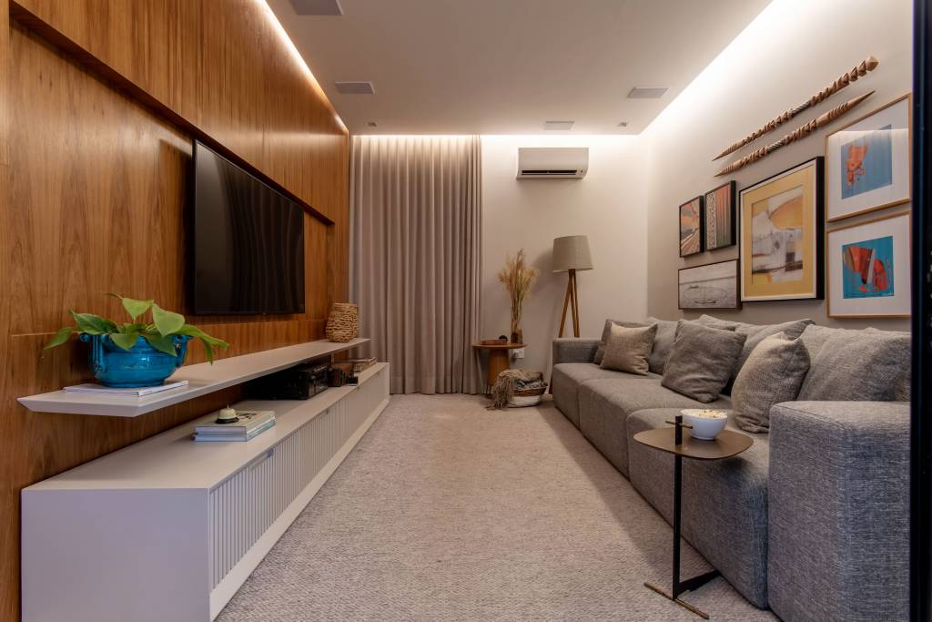 Cortineiro de Embutir: Elegância Discreta e Moderna - inspiração 1