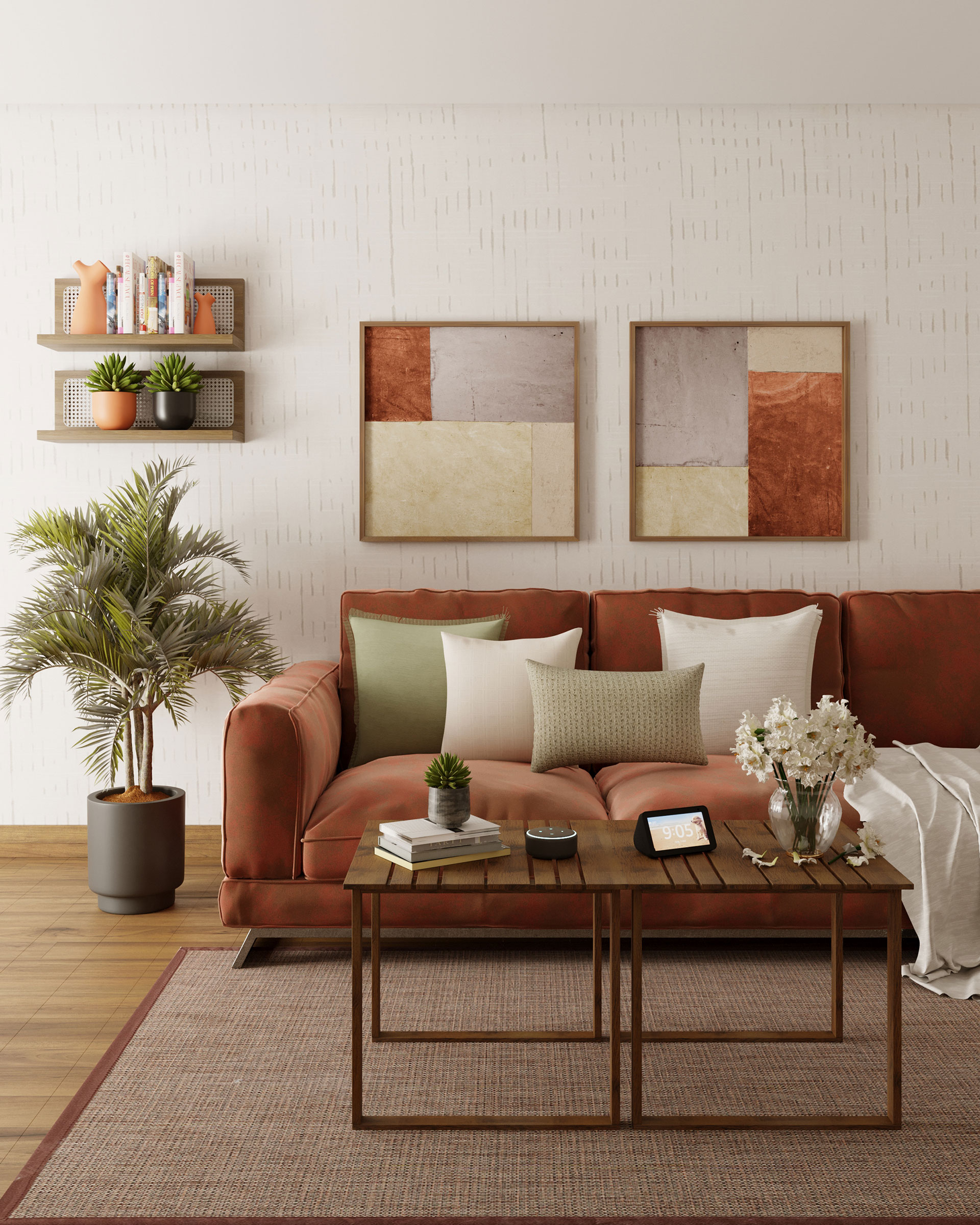 O Encanto dos Bege e Off-White: Fundações Suaves para Sua Sala - inspiração 1