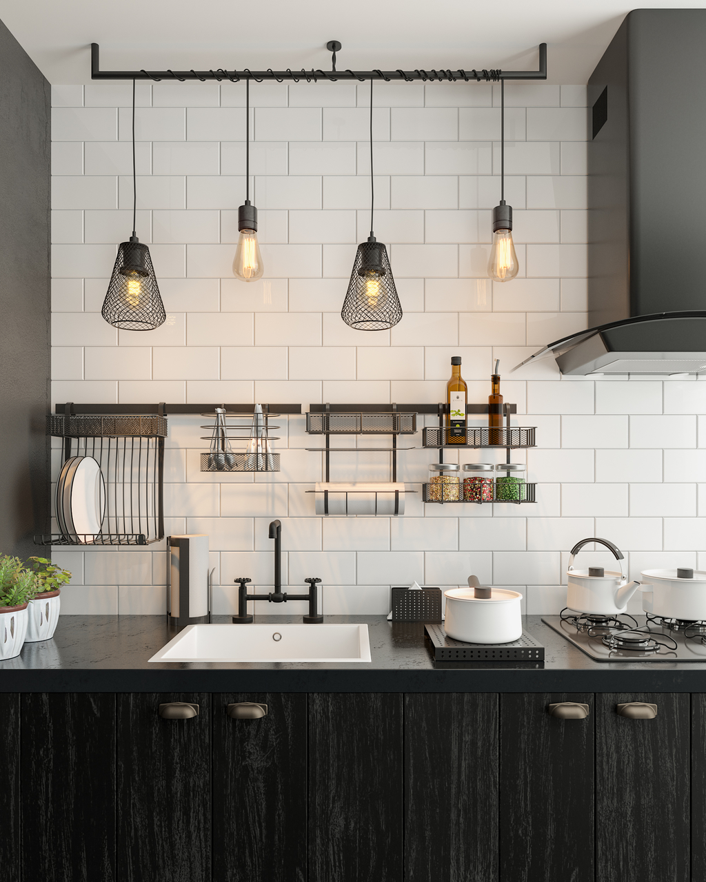 O Charme das Paredes de Concreto e Tijolos Aparentes - inspiração 1