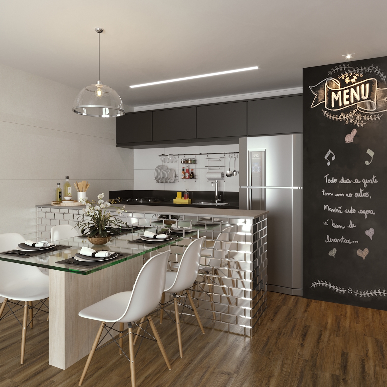 Contrastes de Materiais: Combinando o Bruto com o Refinado - inspiração 1