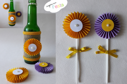 Toque Boêmio com Pneus Pintados e Tecidos Reaproveitados - inspiração 2