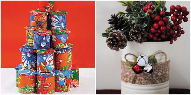 Centros de Mesa Rústicos com Toque de Natal - inspiração 1