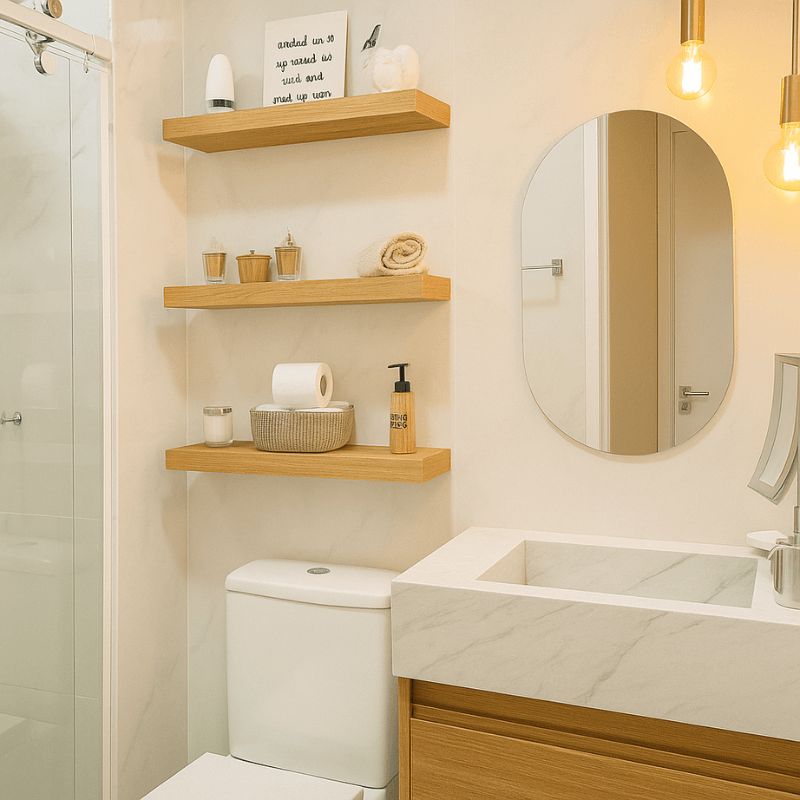 Minimalismo Elegante: Prateleiras Flutuantes para Organização Discreta - inspiração 1