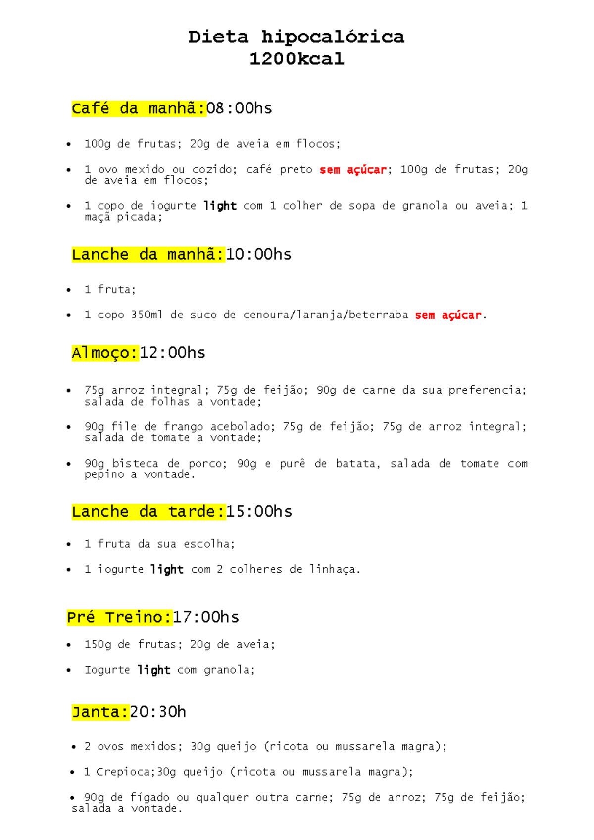 Dicas para manter a energia e evitar a fome - inspiração 1