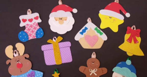 Árvore dos Sonhos: Bolas e Pingentes Criativos em EVA - inspiração 1