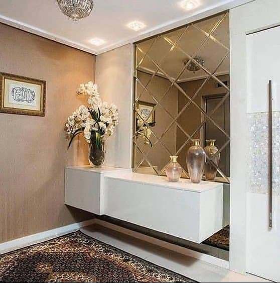 Espelhos Geométricos: Modernidade e Ponto Focal - inspiração 2