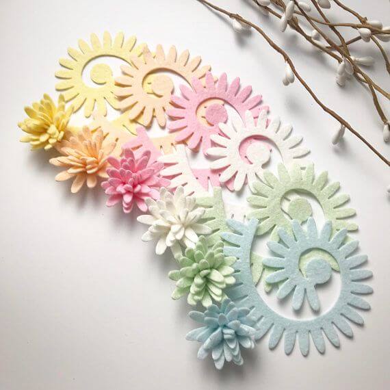 Flores de Feltro para Festas e Ocasiões Especiais: Brilho e Sofisticação - inspiração 2