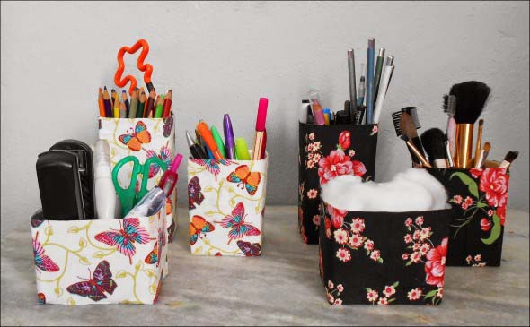 Porta-Objetos em Caixa de Leite Decorada: Praticidade na Cozinha - inspiração 1