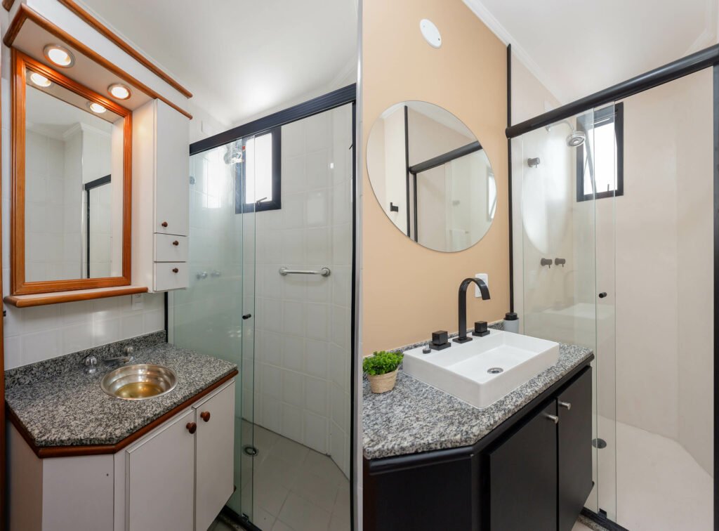 Espelhos Que Ampliam: Truques Visuais para Banheiros Menores - inspiração 2