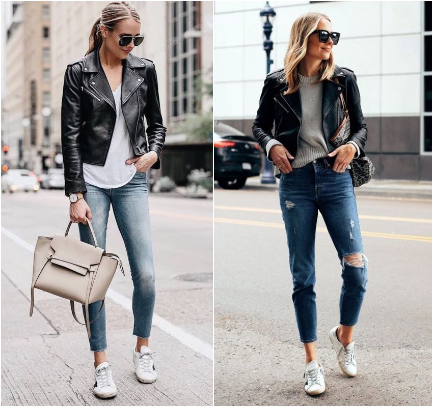 A Versatilidade da Jaqueta de Couro Preta Essencial - inspiração 1