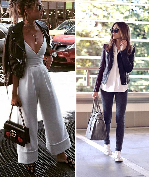 Toque Romântico: Jaqueta de Couro com Vestidos e Saias - inspiração 2