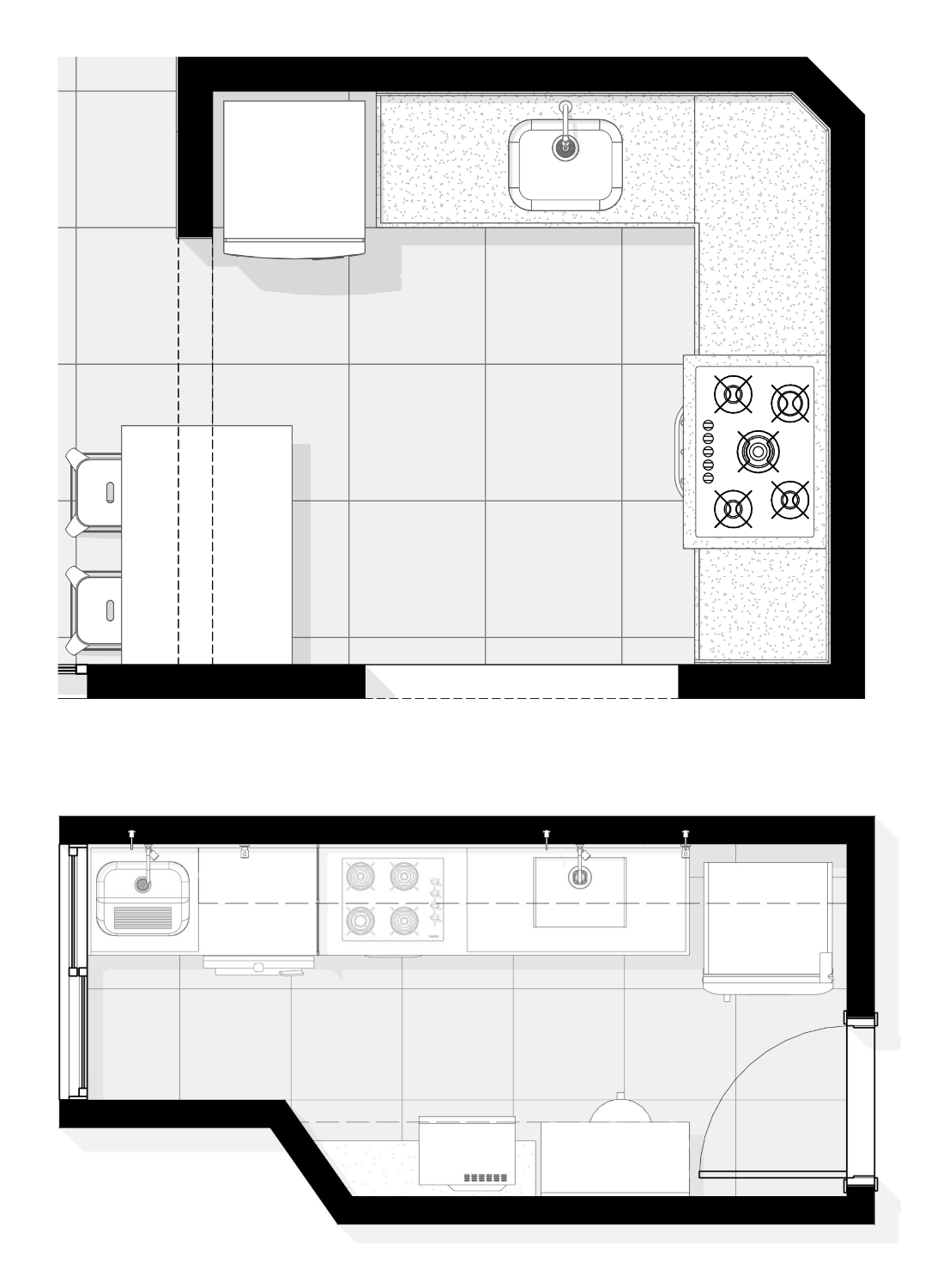 O Triângulo de Trabalho: Base da Cozinha Eficiente - inspiração 2