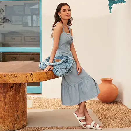 Looks Casuais Chic com Rasteirinhas Metálicas - inspiração 1