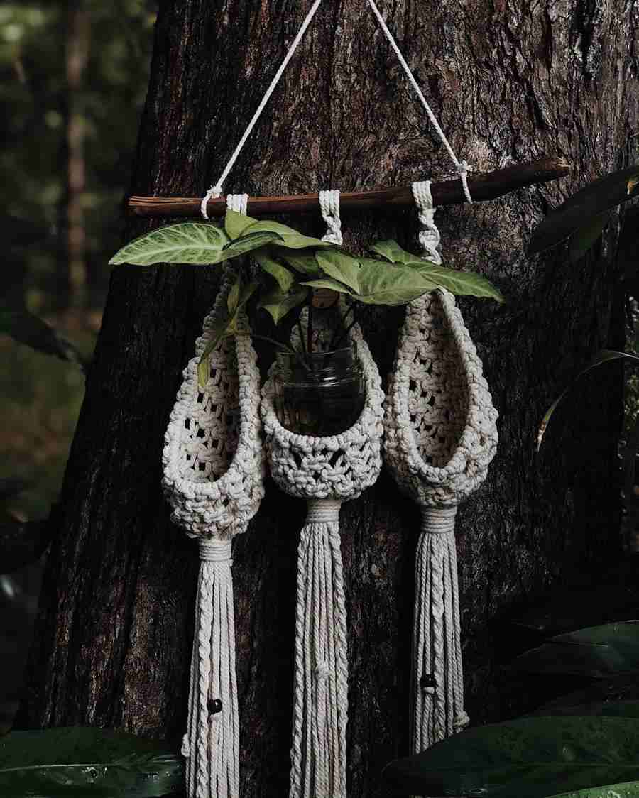 Macramê para Pendurar Plantas na Varanda: Soluções Criativas - inspiração 1