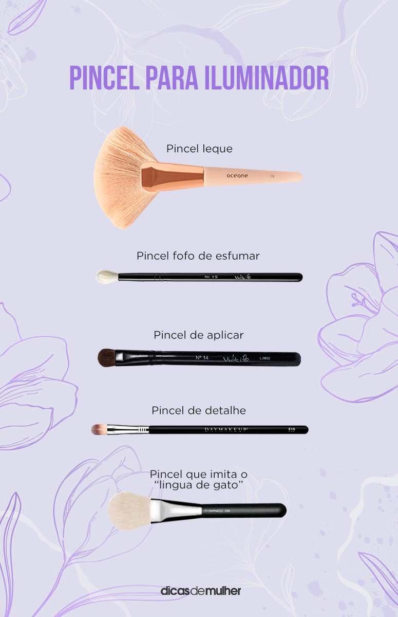Tipos de Pincéis para Iluminador: Qual a Função de Cada Um? - inspiração 1