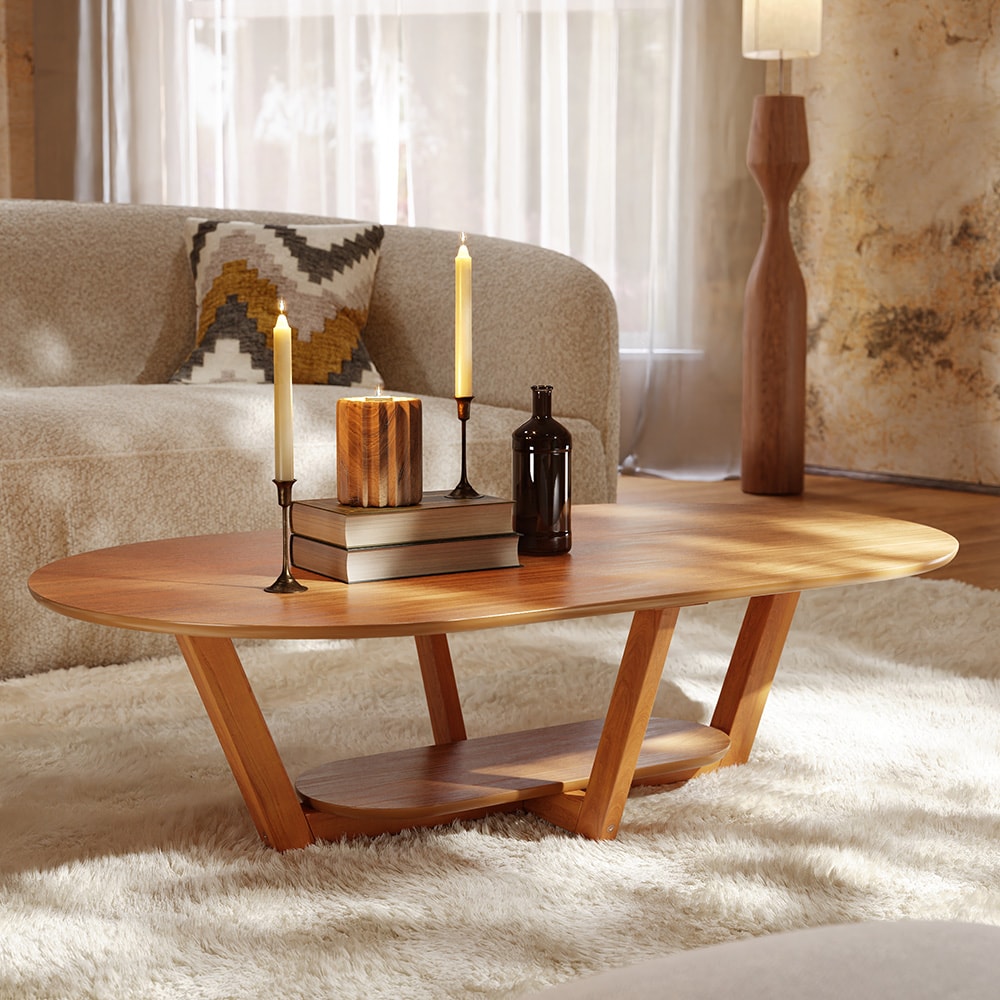 Minimalismo Elegante: Mesas de Centro Compactas e Funcionais - inspiração 1