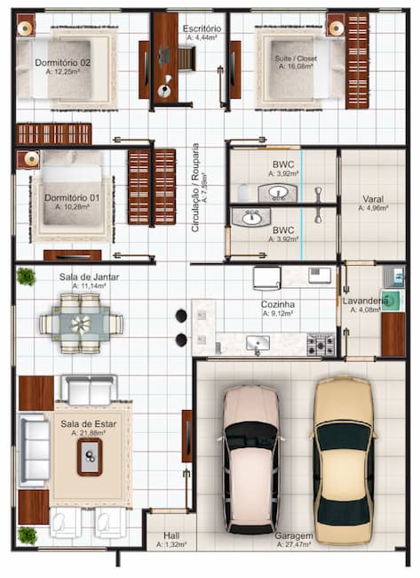 Layouts para Cozinhas Grandes: Explorando Possibilidades - inspiração 1