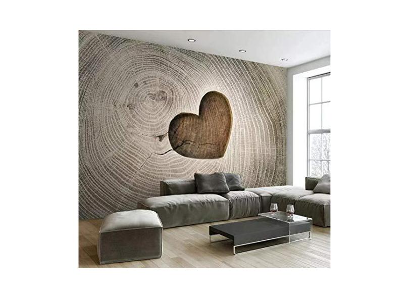 Papéis de Parede Imitando Materiais: A Beleza do Cimento Queimado e Madeira - inspiração 2