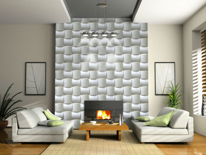Para Salas Amplas: Blocos Geométricos Grandes e Impactantes - inspiração 1