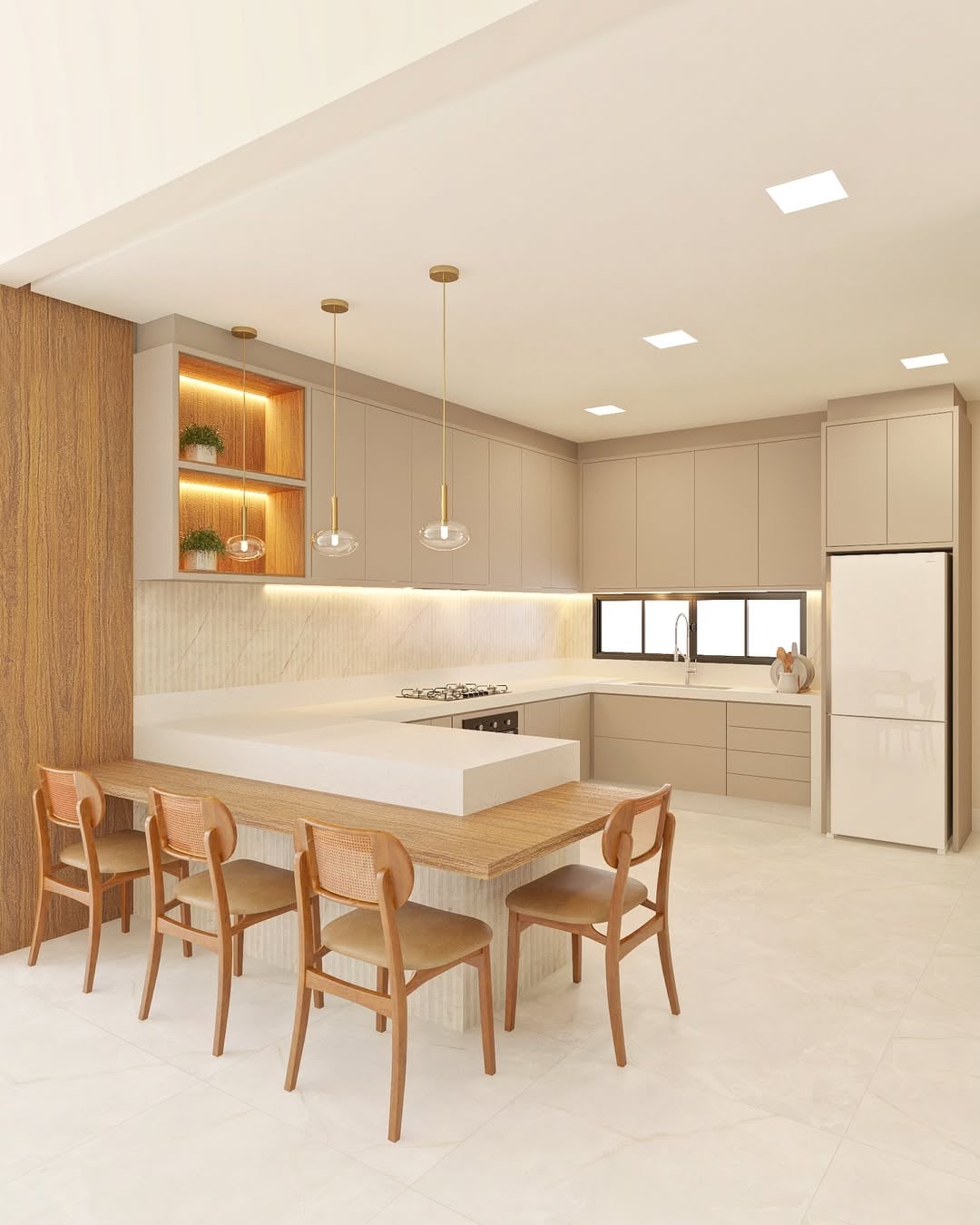 Ilha-Península Integrada: Fluxo Perfeito na Cozinha - inspiração 2