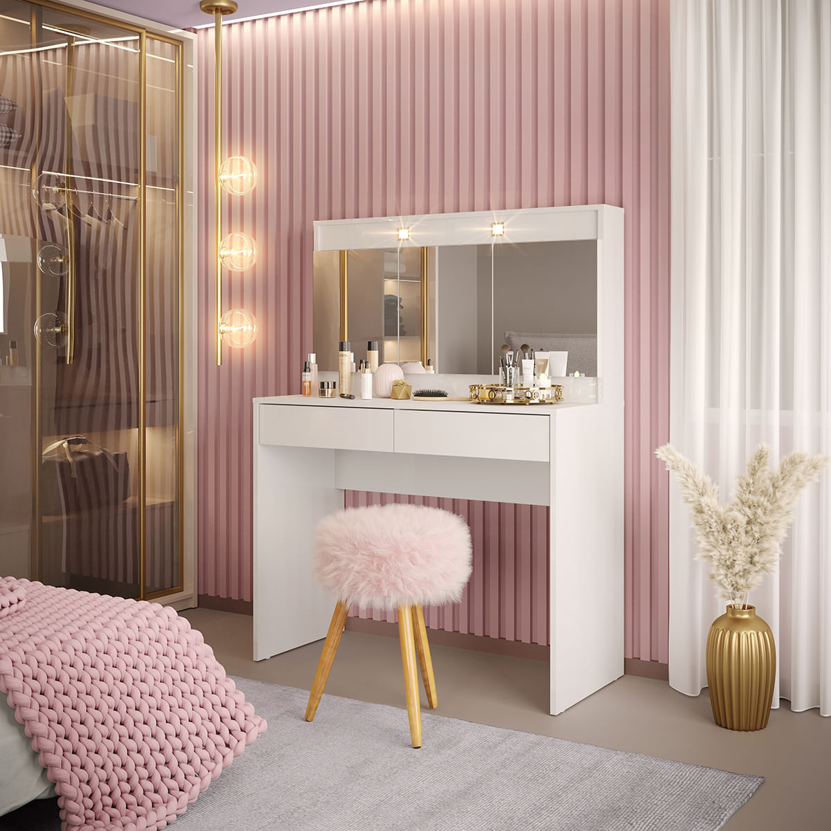 Acessórios Essenciais: Complementando Seu Espaço de Beleza - inspiração 2