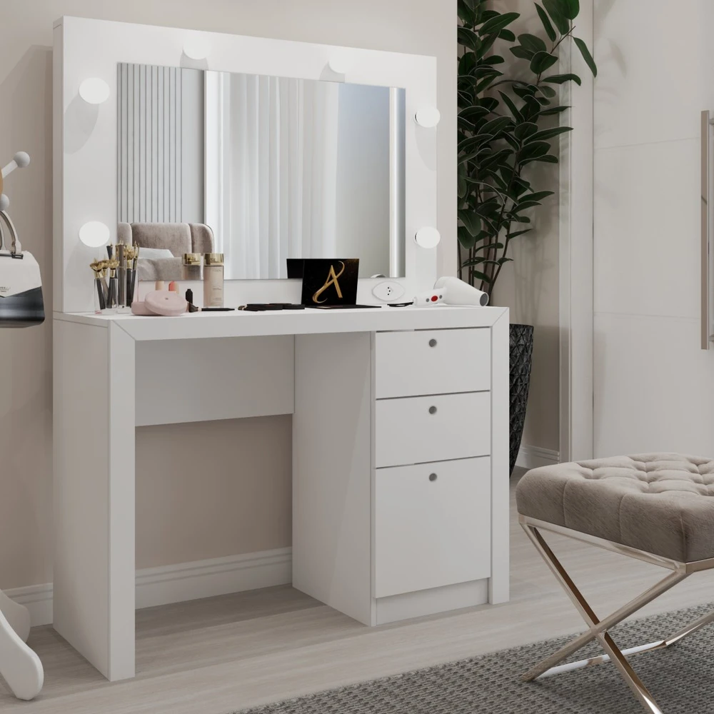 Espelhos: O Coração da Penteadeira Camarim e Suas Opções - inspiração 2