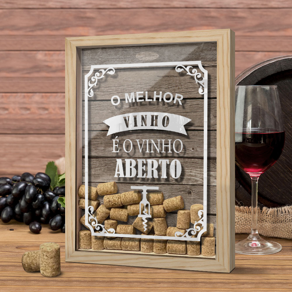 Que tipo de quadro de rolhas de vinho posso fazer? - inspiração 1