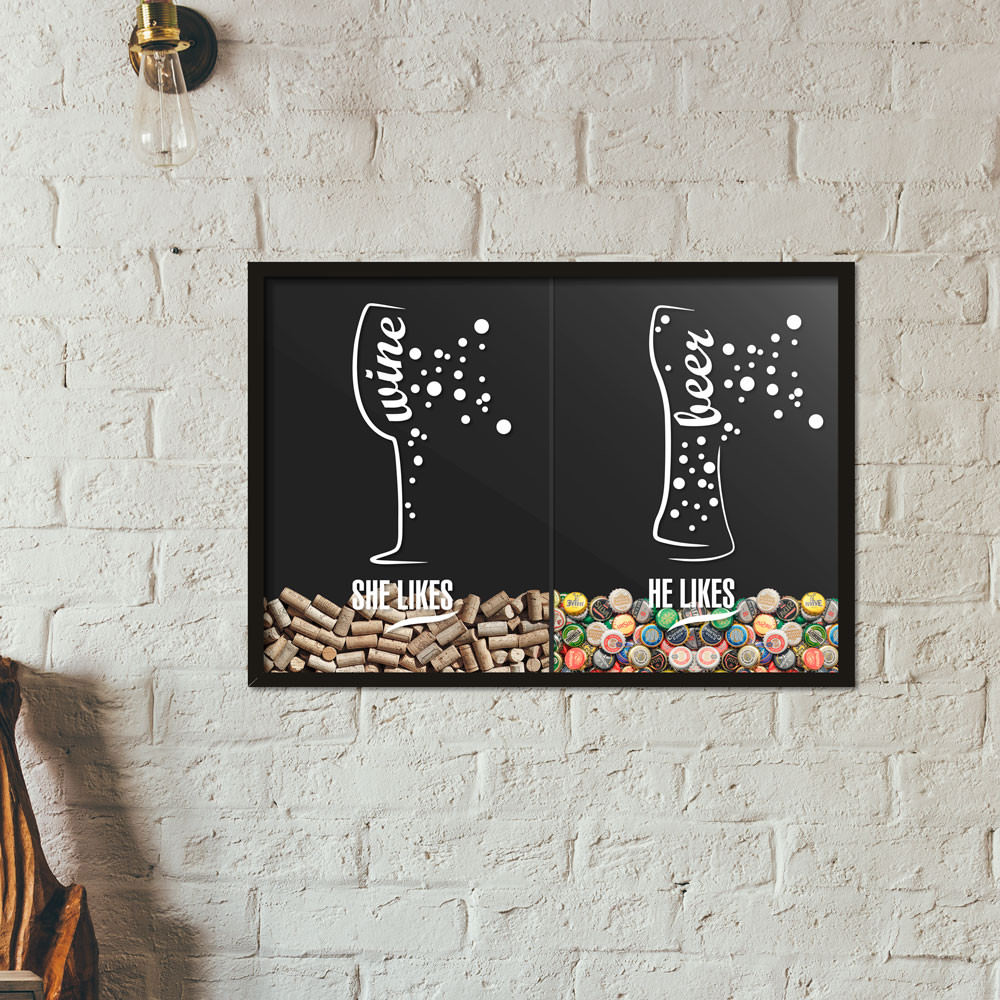 Quadros de rolhas: dicas para um acabamento profissional. - inspiração 2