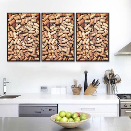 Técnicas para fixar as rolhas no quadro de forma segura e bonita. - inspiração 2