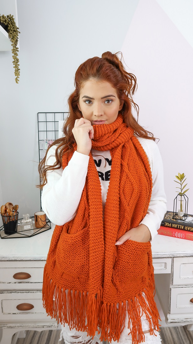 Cachecol Dupla Face: Dobrando a Contagem Inicial - inspiração 2