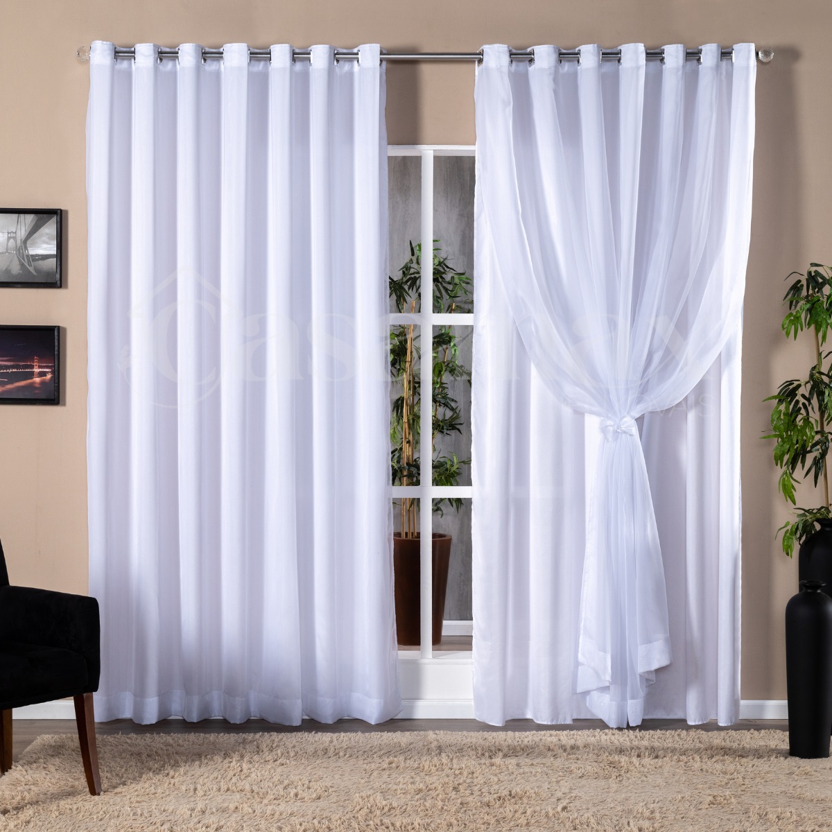 Cortinas Longas vs. Curtas: Um Detalhe Que Muda Tudo - inspiração 1