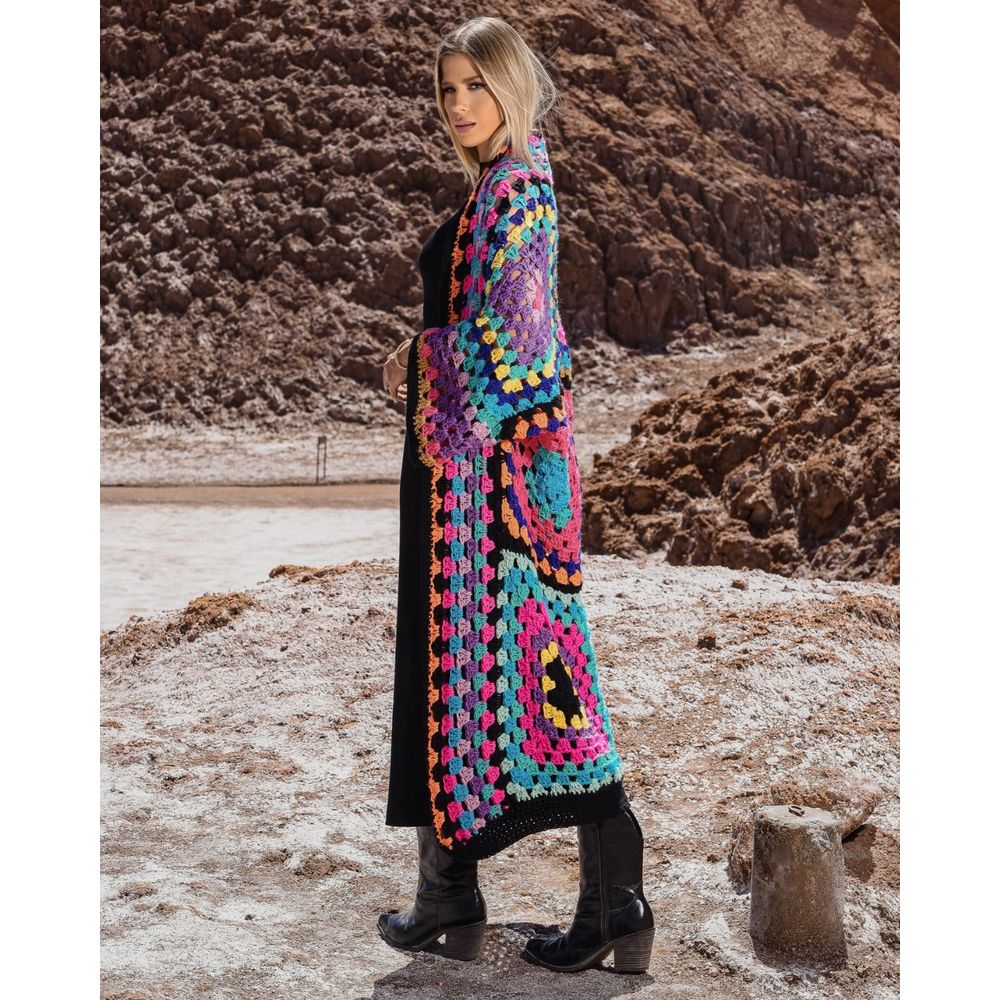 Quimono de Crochê Estampado: O Charme Que Foge do Comum - inspiração 2