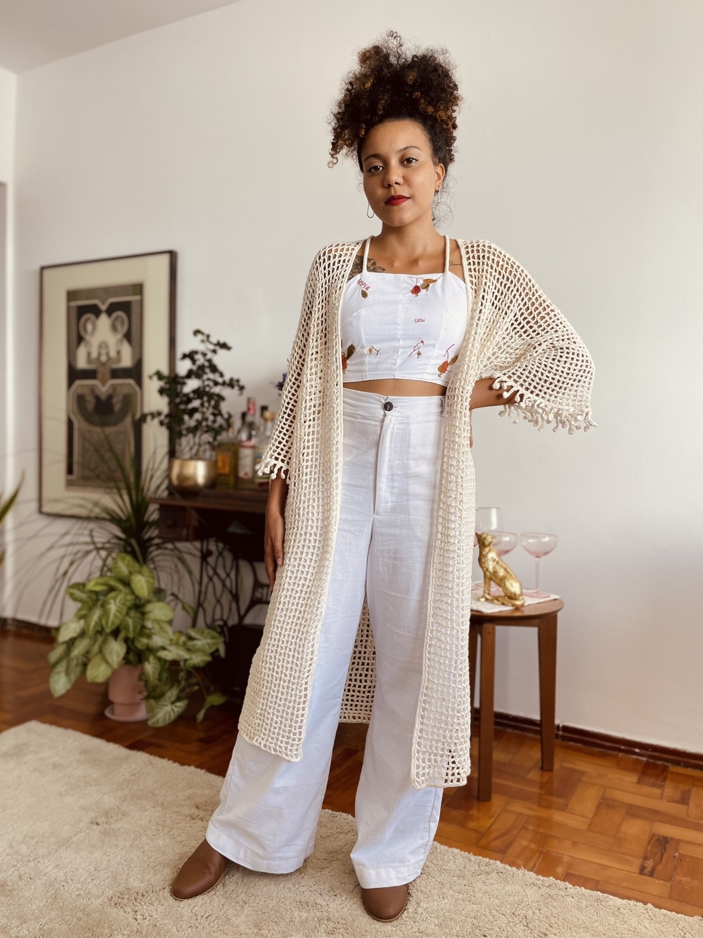 Quimono de Crochê com Manga Flare: Detalhe Que Faz a Diferença - inspiração 2