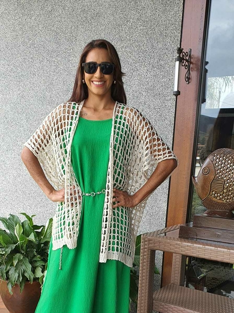 Quimono de Crochê para Festas: Sofisticação Artesanal - inspiração 2